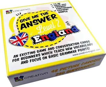 Set kartash bisede Creativo Give Me the Answer Level 2, 48 karta, për mësim anglishteje