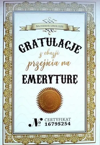 Kartolinë urimi Yeku Retirement Card, e palosur, me zarf, shumëngjyrëshe