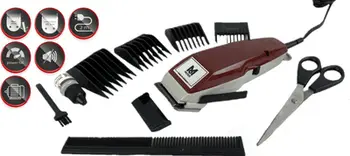 Trimmer flokësh dhe mjekre Moser Pro 1400 0278, sete aksesorë, teh titaniumi, gri