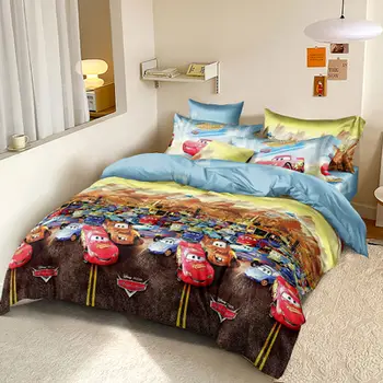 Set çarçafësh për fëmijë Nuka Home Cars, 140x220cm