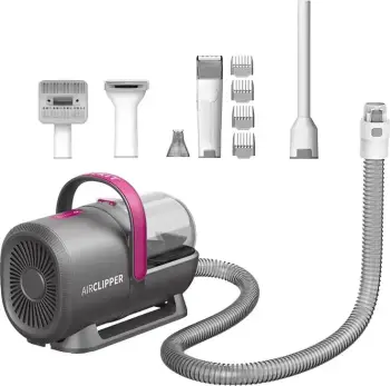 Set pastrimi me vakum për kafshë PETKIT 5 in 1, profesional, 1.4L, gri