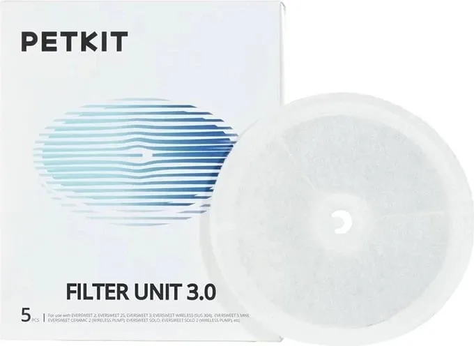 Filtra zëvendësues për fontanë PetKit Eversweet, 5 copë, Bardhë - 2