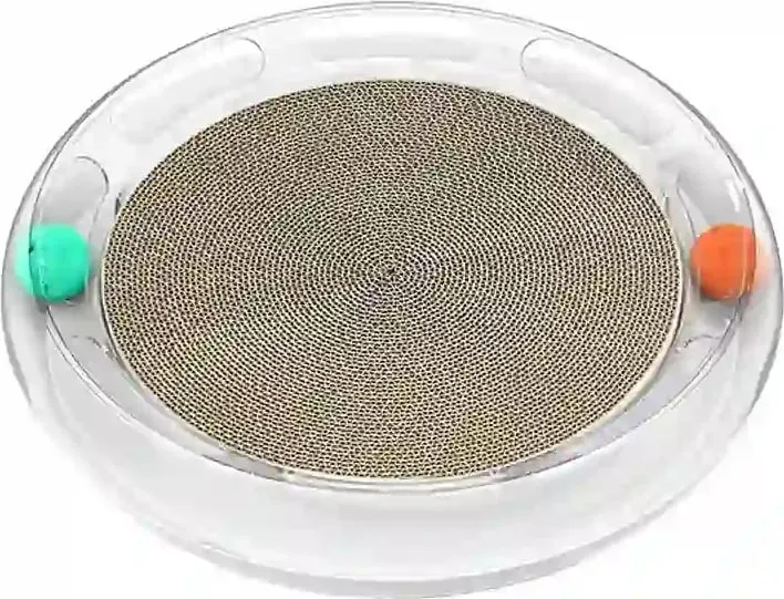 Lodër gërvishtëse për mace Petkit P610 me dy topa, transparente - 1