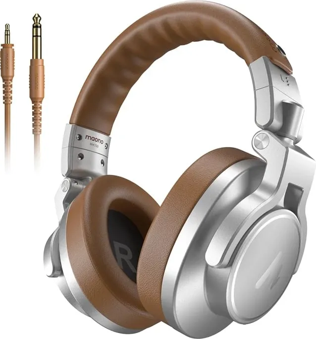 Kufje studio Maono MH700 me tel, on-ear, argjendi - 1
