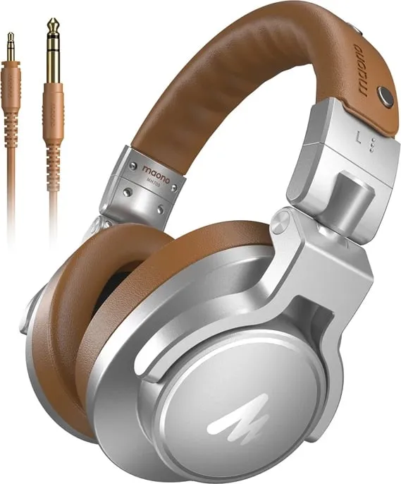 Kufje studio Maono MH700 me tel, on-ear, argjendi - 2