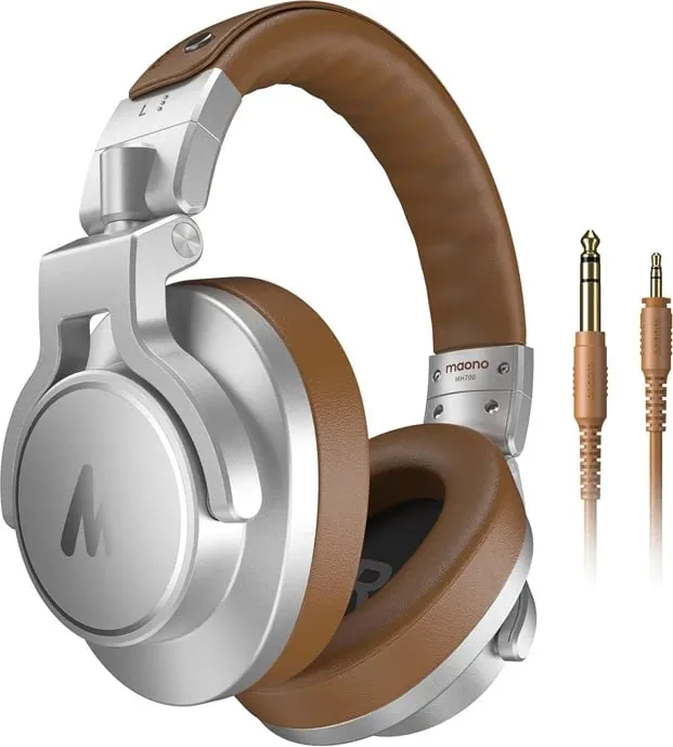 Kufje studio Maono MH700 me tel, on-ear, argjendi - 3