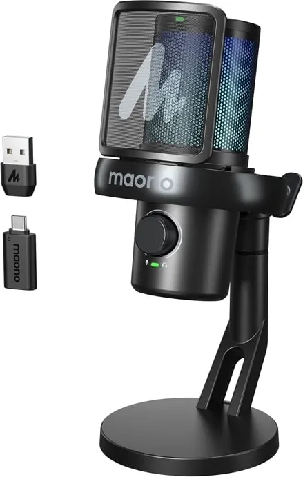 Mikrofon kondensator wireless Maono DM40 Pro, AI Voice Changer, RGB, i zi - 3