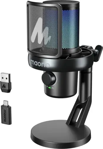 Mikrofon kondensator wireless Maono DM40 Pro, AI Voice Changer, RGB, i zi