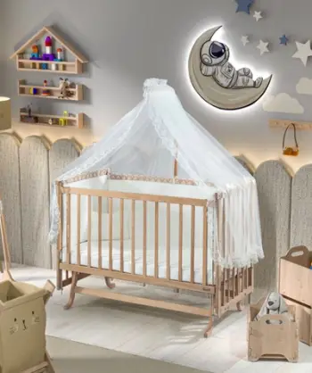 Shtrat për fëmijë Baby Center Melandi DE15, 120x60, kafe