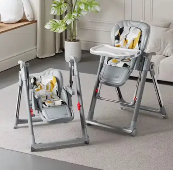 Karrige ushqimi + luhatëse Baby Center Melandi, e hirtë