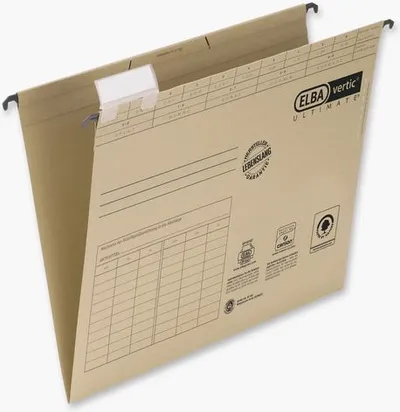 Folder pezullues Elba A4, karton, kafe - 1