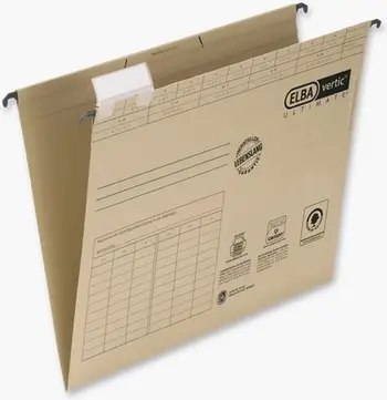 Folder pezullues Elba A4, karton, kafe