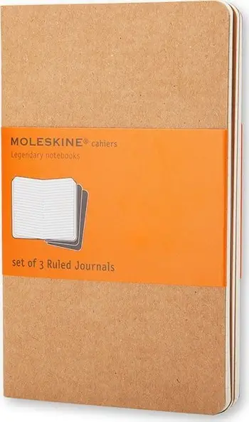 Set fletore Moleskine Cahier P, 9x14cm, vijuara, ngjyrë rëre