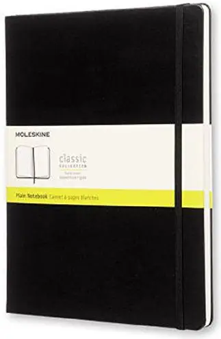 Bllok shënimesh Moleskine Classic XL, 19x25 cm, faqe bosh, i zi