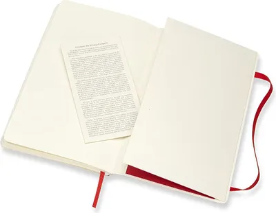 Fletore Moleskine Classic, 13x21 cm, faqe të bardha, e kuqe - 4
