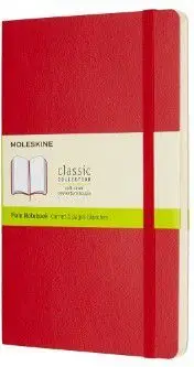 Fletore Moleskine Classic, 13x21 cm, faqe të bardha, e kuqe