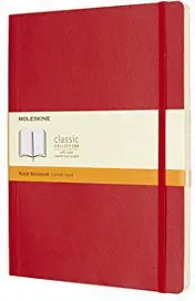 Fletore Moleskine Classic XL, 19x25 cm, me vija, e kuqe