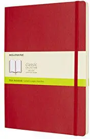 Bllok shënimesh Moleskine Classic XL, pa vija, kapak i butë, i kuq