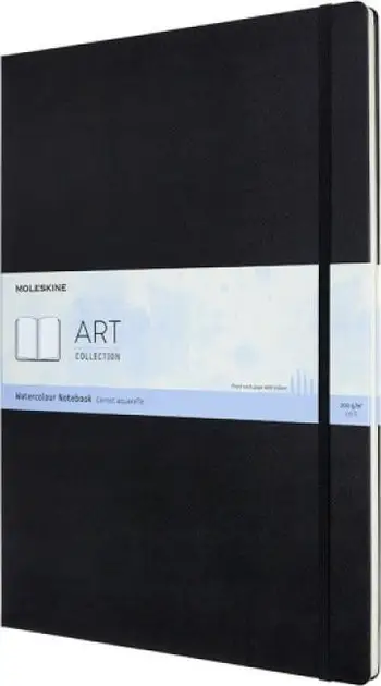 Fletore arti Moleskine Art Watercolour A3, 60 faqe, 200 g/m², e zezë