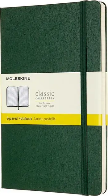Fletore me katrore Moleskine, e gjelbërt