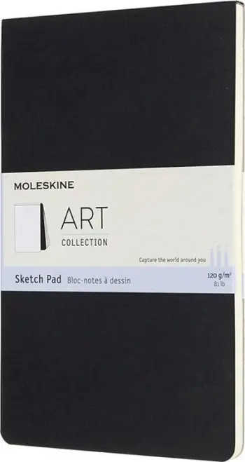 Fletore skicimi Moleskin Art L 48K, e zezë