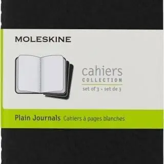 Set fletore Moleskine Cahier Journals P, 9x14cm, faqe të bardha, 3 copë