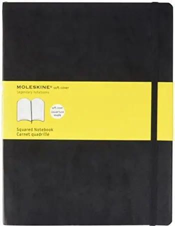 Fletore Moleskine Notebook XL, faqe me rrjeta, e zezë