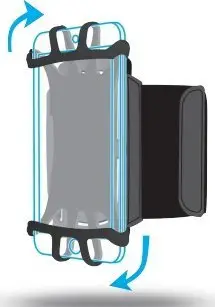 Mbajtëse krahu Mobilis ARM BAND, për telefona 4-6", e zezë