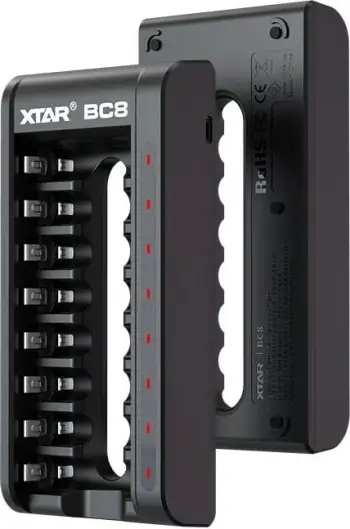 Karikues baterish XTAR BC8, për R03/AAA dhe R6/AA, Li-ion 1.5V/NiMH, i zi
