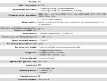 Karikues baterish XTAR MC2 PLUS, për bateri cilindrike Li-ion, 2 vende, i zi