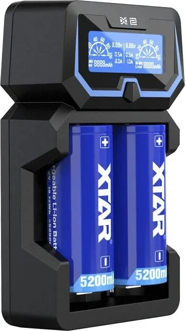 Karikues baterish XTAR X2, për Li-ion 18650, i zi - 4