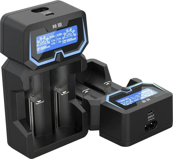 Karikues baterish XTAR X2, për Li-ion 18650, i zi - 5