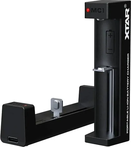 Karikues baterie XTAR MC1C, 1 slot, Li-Ion, USB-C, Zi - 1