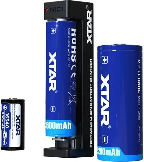 Karikues baterie XTAR MC1C, 1 slot, Li-Ion, USB-C, Zi - 2