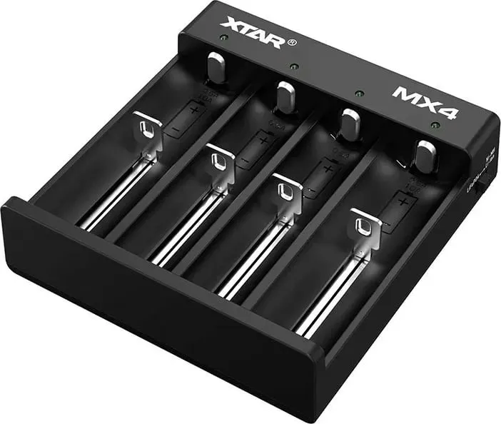 Karikues baterish XTAR MX4, universal, 4 vende, i zi - 4