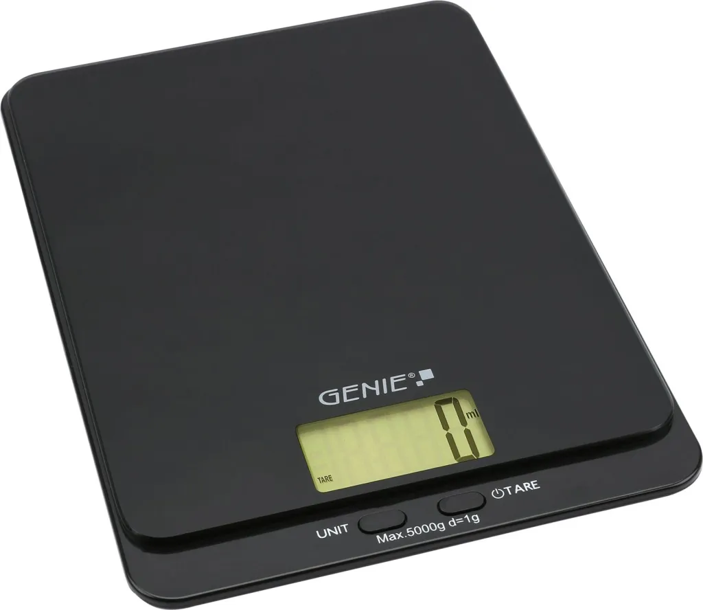 Peshore poste Genie, platformë xhami e temperuar, elektronike - 3