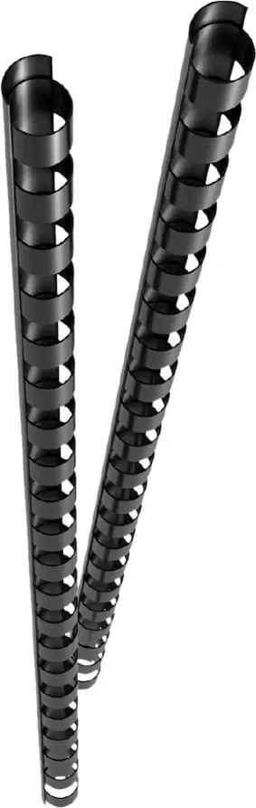 Spirale plastike GENIE 6mm, 50 copë, e zezë - 1