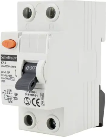 Ndërprerës diferencial Bemko A03-K7-2-25-030, 2P 25A 30mA, 230V AC, i bardhë