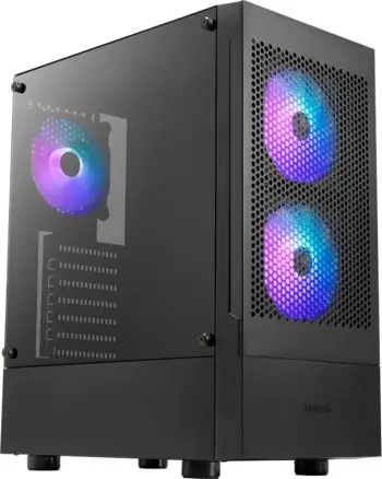 Kasë Gamdias Talos E3 Mesh ARGB, e zezë, Midi Tower