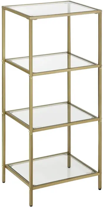 Raft metalik Selsey Shelf Rack LGT28G, 4 rafte xhami, ngjyrë ari