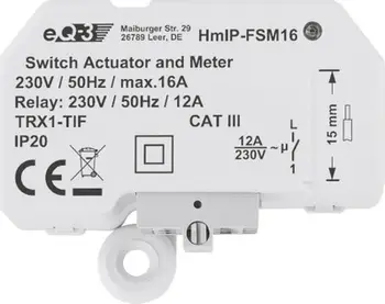 Aktuator ndezje dhe matje energjie HomeMatic IP, 16A, për montim të fshehtë