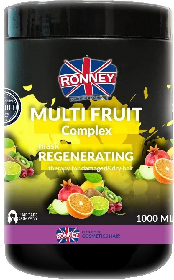 Maskë për flokë Ronney Multi Fruit Complex Professional Mask Regenerating për femra, 1000ml - 1