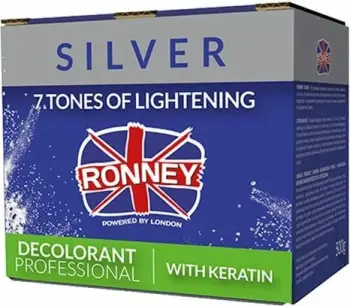 Zbardhues flokësh Ronney Silver, me keratinë, 500 g