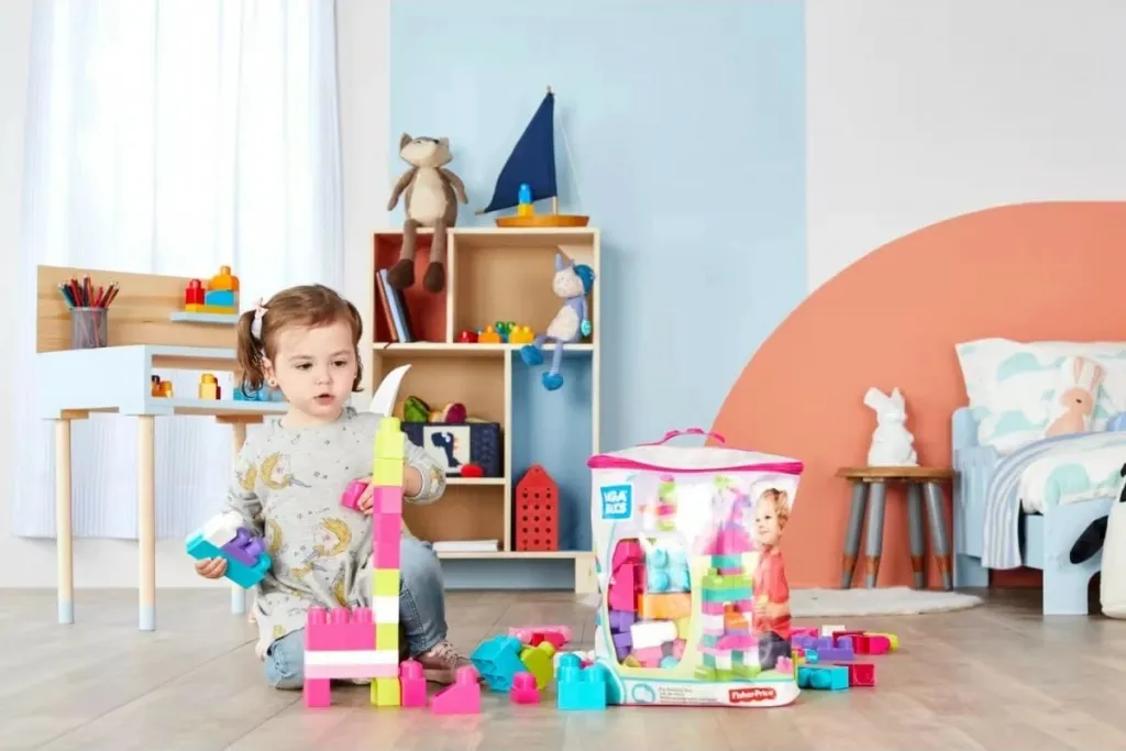 Kubëza Mega Bloks First Builders - Çantë rozë+60 elemente (DCH54),+12muaj - 5