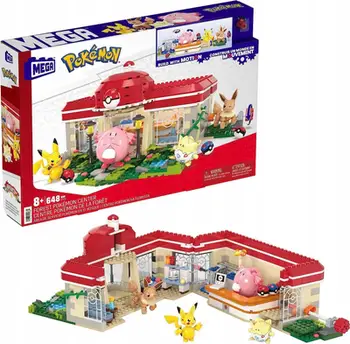 Set ndërtimi Mega Bloks Pokemon Forest Center HNT93, 648 pjesë, me figurina, shumëngjyrësh