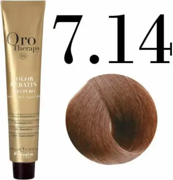 Ngjyrë për flokë Fanola Oro Therapy 7/14, 100 ml