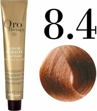 Ngjyrë për flokë Fanola Oro Therapy, 8/4, 100 ml - 1
