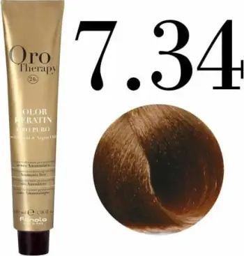 Ngjyrë për flokë Fanola Oro Therapy, 7/34, 100 ml