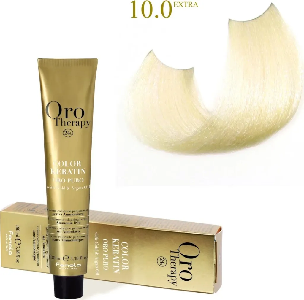 Ngjyrë për flokë Fanola Oro Therapy, 10/0, 100 ml - 1