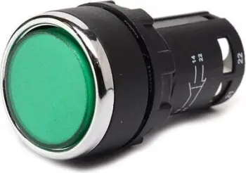 Buton kontrolli Emas 1Z 1R (T0-MB102DY), i gjelbër